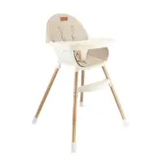 Scaun de masa copii Momi Reki, Piele ecologica, Beige KRTKRKA00035
