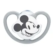 Suzeta NUK Space Disney Mickey Silicon M1 0-6 luni, Set 2 bucati