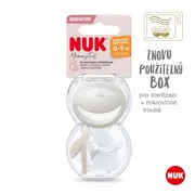 Suzeta Nuk Mommyfeel Silicon 0,  6 luni Set 2 bucati Gri