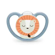 Suzeta Nuk Space Night Silicon 6-18 luni, Set 2 Bucati, Leu