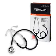 Stetoscop Little Doctor LD Prof II, stetoscop metalic utilizabil pe ambele parti, diafragma mica, Negru Inox BITldprofII
