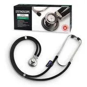 Stetoscop Little Doctor LD SteTime cu ceas, 2 tuburi, lungime tub 56cm, Negru Inox BITstetime