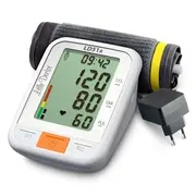 Tensiometru electronic de brat Little Doctor LD 51a, afisaj XXL, detector aritmie, indicator WHO, afisare data si ora, adaptor priza inclus, Alb Gri BITld51a