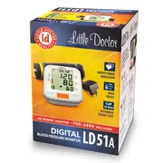 Tensiometru electronic de brat Little Doctor LD 51a, afisaj XXL, detector aritmie, indicator WHO, afisare data si ora, adaptor priza inclus, Alb Gri BITld51a