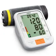 Tensiometru electronic de brat Little Doctor LD51, afisaj XXL, detector aritmie, indicator WHO, afisare data si timp, Alb Gri BITLD51