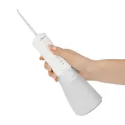 Irigator oral  dus bucal Vitammy Aquarius, 3 moduri de functionare, varf rotativ la 360 de grade, 4 duze, capacitate rezervor 320 ml, Alb BITvitammyaquarius