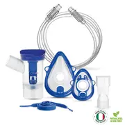 Kit accesorii Flaem RF8 Full pentru aparate de aerosoli, masca copii si adulti, pahar de nebulizare, piesa bucala, furtun BITkitmicrofine