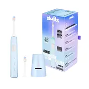 Periuta de dinti electrica Vitammy Smils Cloud, 82.000 de miscari min, 5 programe de periaj, baza incarcare USB, 2 capete periuta, Bleu BITsmilscloud