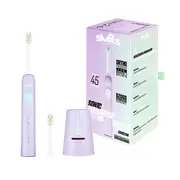 Periuta de dinti electrica Vitammy Smils Jelly, 82.000 de miscari min, 5 programe de periaj, baza incarcare USB, 2 capete periuta, Violet BITsmilsjelly