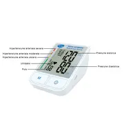 Tensiometru electronic de brat Sanity Basic Standard MD 5940, manseta 22-32 cm, memorare 2 utilizatori, 120 seturi de memorie, Alb BITsanityMD5940