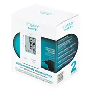 Tensiometru electronic de brat VITAMMY Next 2 +, mufa USB, adaptor inclus, detectare aritmie, memorare 2 utilizatori, Alb BITnext2plus