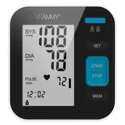 Tensiometru electronic de brat VITAMMY Next 5 Basic, mufa USB, detectare aritmie, detectie miscarea corpului, manseta 22-40 cm, Negru Alb BITnext5basic