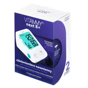 Tensiometru electronic de brat VITAMMY Next 8+, mufa USB, detectare aritmie, memorare 2 utilizatori, manseta 22-40 cm, Alb BITnext8plus