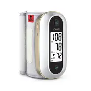 Tensiometru electronic de brat Vitammy Next 9, mufa USB, detectare aritmie, manseta integrata 23-36 cm, 120 seturi de memorie, Alb Auriu BITVitammyNext9
