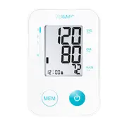 Tensiometru electronic de brat Vitammy Next Basic Power C, alimentator inclus, masurare in timpul umflarii mansetei, memorare 2 utilizatori, husa de protectie, manseta 22-40 cm, Alb BITNextBasicPowerC