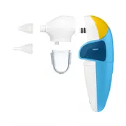 Aspirator nazal electric Novama Pingo, pentru copii 0-12 ani, 2 moduri de aspirare, 2 varfuri silicon, efecte sonore, Alb Bleu, NS12 BITnovamapingo