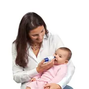 Aspirator nazal manual FLAEM Baby, pentru bebelusi si copii, Alb Albastru, AC0423P BITflaembaby