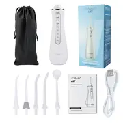 Irigator oral  dus bucal Vitammy eJET, 4 moduri de functionare, 5 duze interschimbabile, reincarcare prin USB, functia GentleStart si SmartTimer, rezervor 200 ml BITVitammyeJET