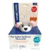 Jucarie termica de plus Kinecare Soricel, cu microbile si flori de lavanda, pentru copii, 15x15 cm, Gri Roz, VM-HP09 BITkinecaresoricel