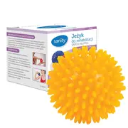 Minge Sanity Safe  Helpful, 2 in 1, pentru reabilitare si masaj, 8 cm, tip arici, Galben BITmingesanity8cm