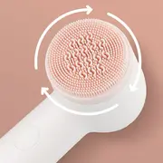 Perie rotativa de curatare a fetei Vitammy Softa, pentru fata, gat si decolteu, masaj, exfoliere, 400 rotatii min., cap de perie din silicon interschimbabil BITVitammySofta