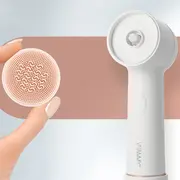 Perie rotativa de curatare a fetei Vitammy Softa, pentru fata, gat si decolteu, masaj, exfoliere, 400 rotatii min., cap de perie din silicon interschimbabil BITVitammySofta