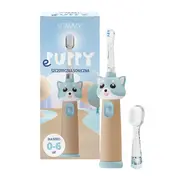 Periuta de dinti electrica Vitammy ePUPPY, pentru copii 0-6 ani, cu lumina LED, 24.000 de miscari sonice min, 2 capete periuta incluse, 2 moduri de functionare, timer, Bleu BITVitammyePUPPYBleu