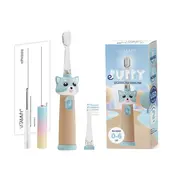 Periuta de dinti electrica Vitammy ePUPPY, pentru copii 0-6 ani, cu lumina LED, 24.000 de miscari sonice min, 2 capete periuta incluse, 2 moduri de functionare, timer, Bleu BITVitammyePUPPYBleu