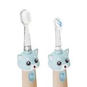 Periuta de dinti electrica Vitammy ePUPPY, pentru copii 0-6 ani, cu lumina LED, 24.000 de miscari sonice min, 2 capete periuta incluse, 2 moduri de functionare, timer, Bleu BITVitammyePUPPYBleu