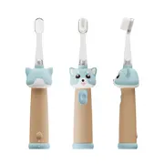 Periuta de dinti electrica Vitammy ePUPPY, pentru copii 0-6 ani, cu lumina LED, 24.000 de miscari sonice min, 2 capete periuta incluse, 2 moduri de functionare, timer, Bleu BITVitammyePUPPYBleu