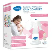Pompa manuala de san Sanity Easy Comfort, cu clapeta, biberon si tetina BPA free BITsanityeasyconfort