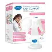 Pompa manuala de san Sanity Easy Comfort, cu clapeta, biberon si tetina BPA free BITsanityeasyconfort