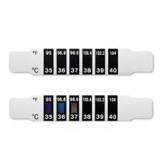 Set termometru banda pentru frunte Novama White LCD, cristale lichide, 3 buc, Alb Negru BITnovamawhitelcd