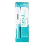 Termometru electronic tip stilou cu varf flexibil Vitammy Nano 3, functie alarma pentru febra, memorarea ultimei masuratori, husa protectie BITNano3