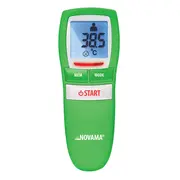 Termometru non-contact Novama Free, pentru masurarea temperaturii corpului, camerei, suprafetei, memorie pentru 30 masuratori, masurare instantanee, mod silentios de noapte, oprire automata, Verde BITNovamaFree