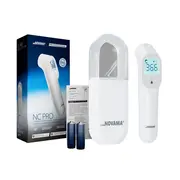 Termometru non-contact Novama NC Pro, pentru masurarea temperaturii corpului si a suprafetelor, memorie pentru 12 masuratori, 2 senzori separati, alarma febra, ecran iluminat, mod silentios, etui BITNovamaNCPro