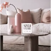 Termometru si higrometru de camera Vitammy Hygro, Statie meteo, Ceas, Alarma, Indicator confort, Alb BITvitammyhygro
