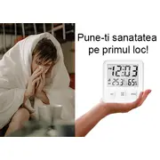 Termometru si higrometru de camera Vitammy Hygro, Statie meteo, Ceas, Alarma, Indicator confort, Alb BITvitammyhygro