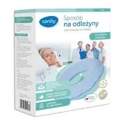 Colac gonflabil Sanity, pentru prevenirea escarelor de decubit, din cauciuc, cu husa detasabila placuta la atingere, Bleu BITcolacgonflabilSanity
