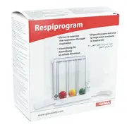 Dispozitiv de reabilitare respiratorie GIMA Respiprogram, pentru efectuarea exercitiilor inspiratorii profunde, trei camere, eficient, Alb BITGIMARespiprogram