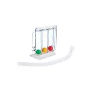 Dispozitiv de reabilitare respiratorie GIMA Respiprogram, pentru efectuarea exercitiilor inspiratorii profunde, trei camere, eficient, Alb BITGIMARespiprogram