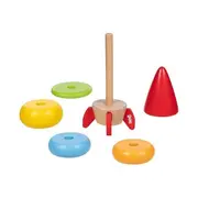 Joc educativ din lemn racheta de stivuit goki 58306, 2 ani+ - okegoki58306