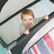 Joie - patut pliant cu 2 niveluri allura 120 cm, black ink bbbp1028kablk000