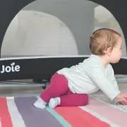 Joie - patut pliant cu 2 niveluri allura 120 cm, black ink bbbp1028kablk000