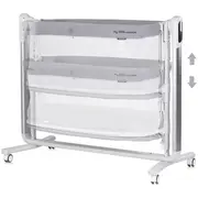 Leagan electric si patut pentru copii Chipolino Ultima cu laterala culisanta grey HUBKOUL02502GRY