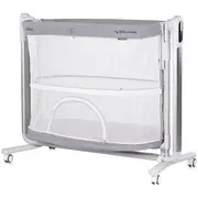 Leagan electric si patut pentru copii Chipolino Ultima cu laterala culisanta grey HUBKOUL02502GRY