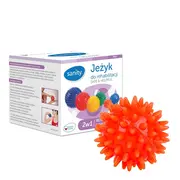 Minge Sanity Safe  Helpful, 2 in 1, pentru reabilitare si masaj, 5.5 cm, tip arici, Portocaliu BITmingesanity5.5cm