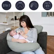 Perna gravida Beaba Big Flopsy 170 cm Fleur de Coton Sage Green