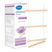 Scara de pat Sanity pentru reabilitare, rezistenta, 6 trepte din lemn ecologic, greutate maxima 150 kg, 180 cm lungime BITscaraSanity
