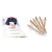 Scara de pat Sanity pentru reabilitare, rezistenta, 6 trepte din lemn ecologic, greutate maxima 150 kg, 180 cm lungime BITscaraSanity